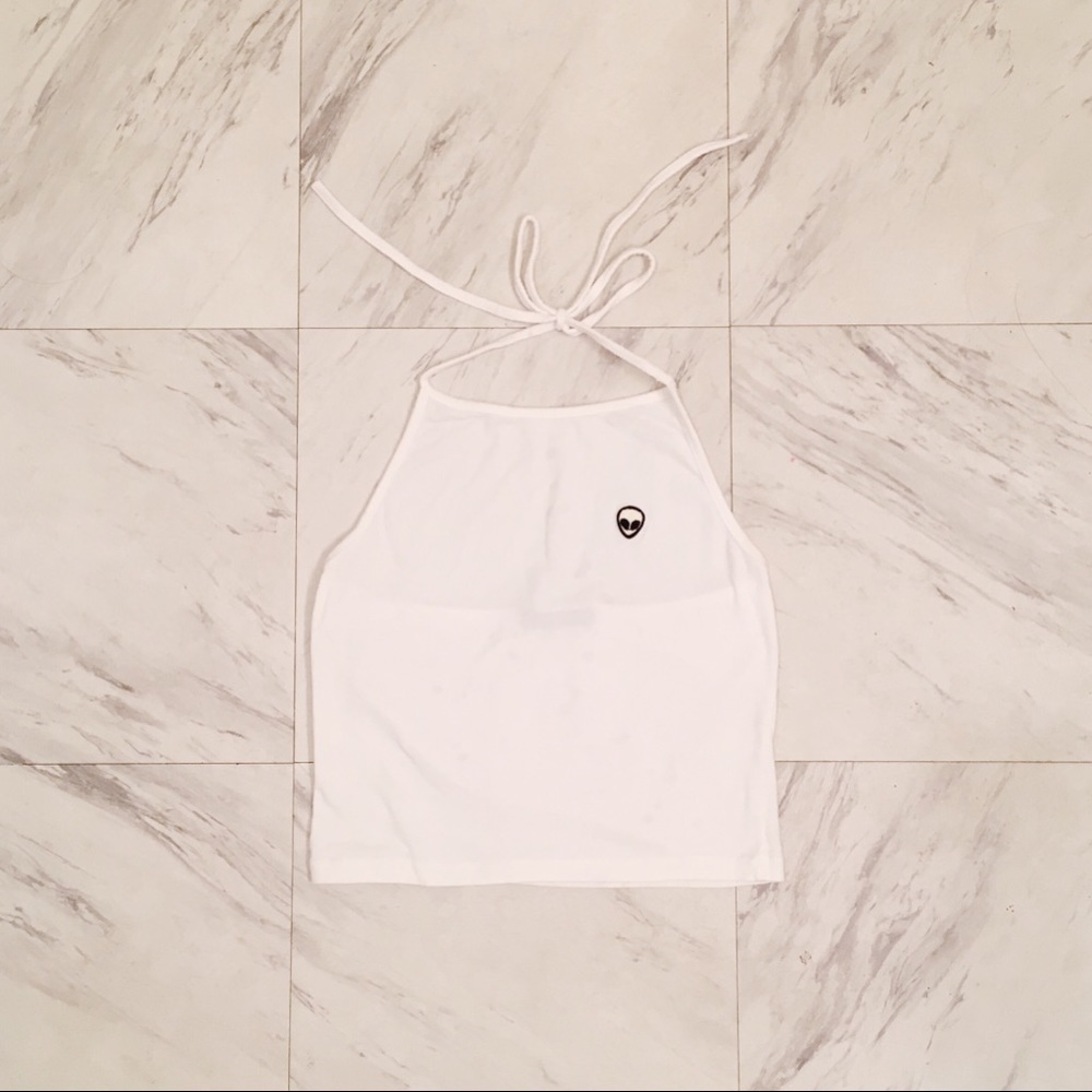 NWOT Alien Halter Crop Top